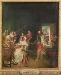Treffen zwischen Louis II. (1621-86) de Bourbon und Anne-Marie-Louise d